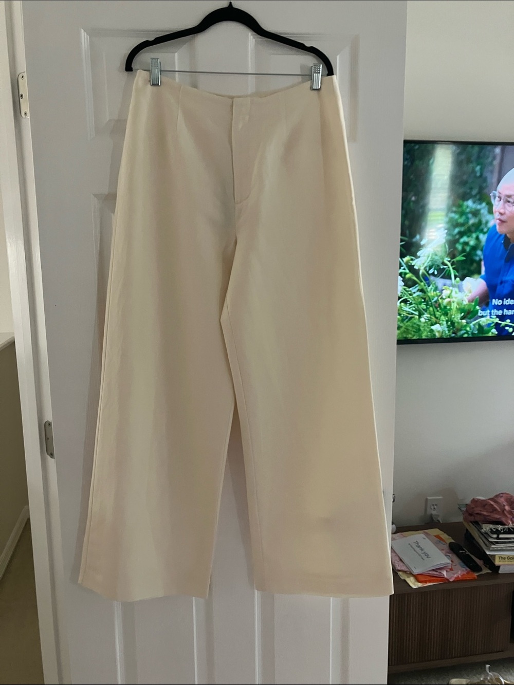 Gianni Bini Cream Wide-Leg Pants